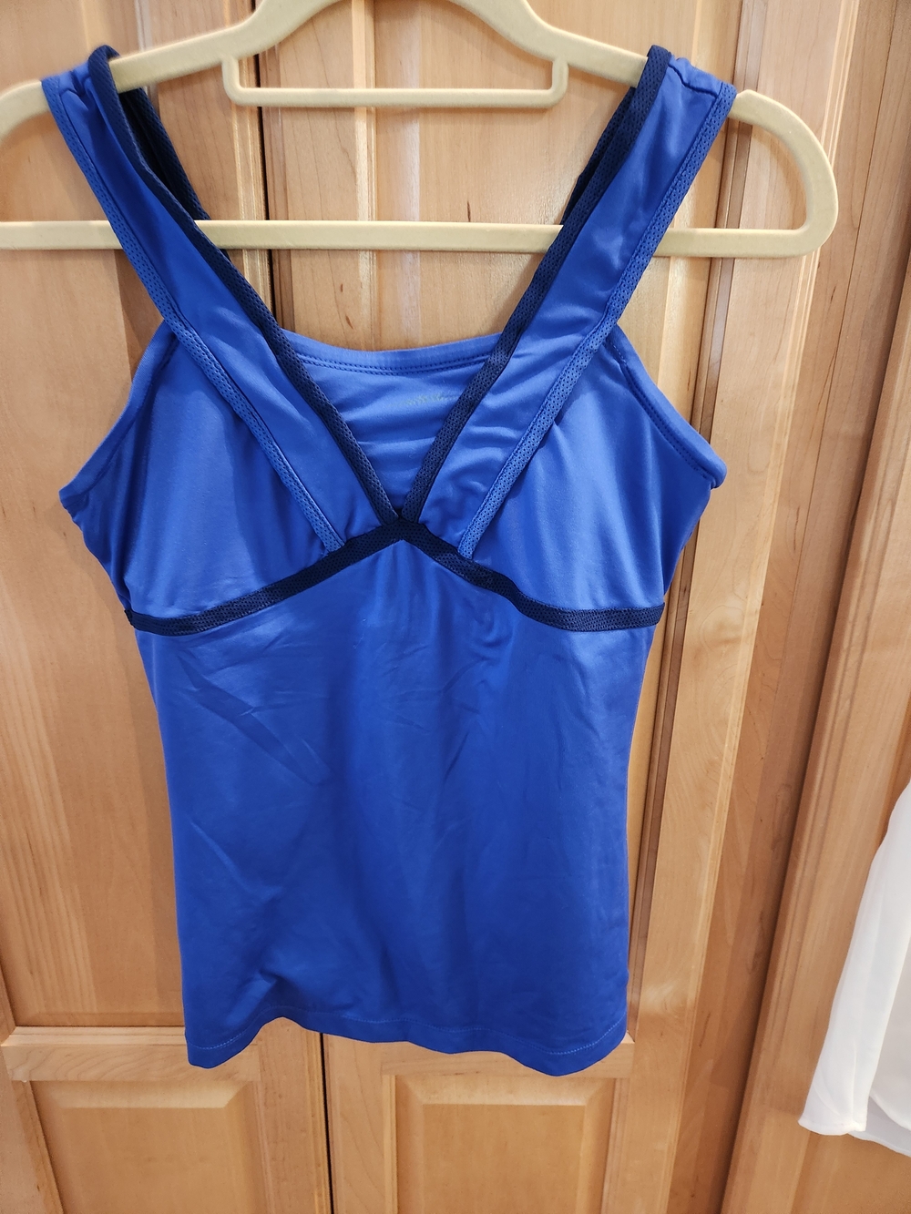 Nike Royal Blue Women's V-Neck Performance Tank with Black Trim